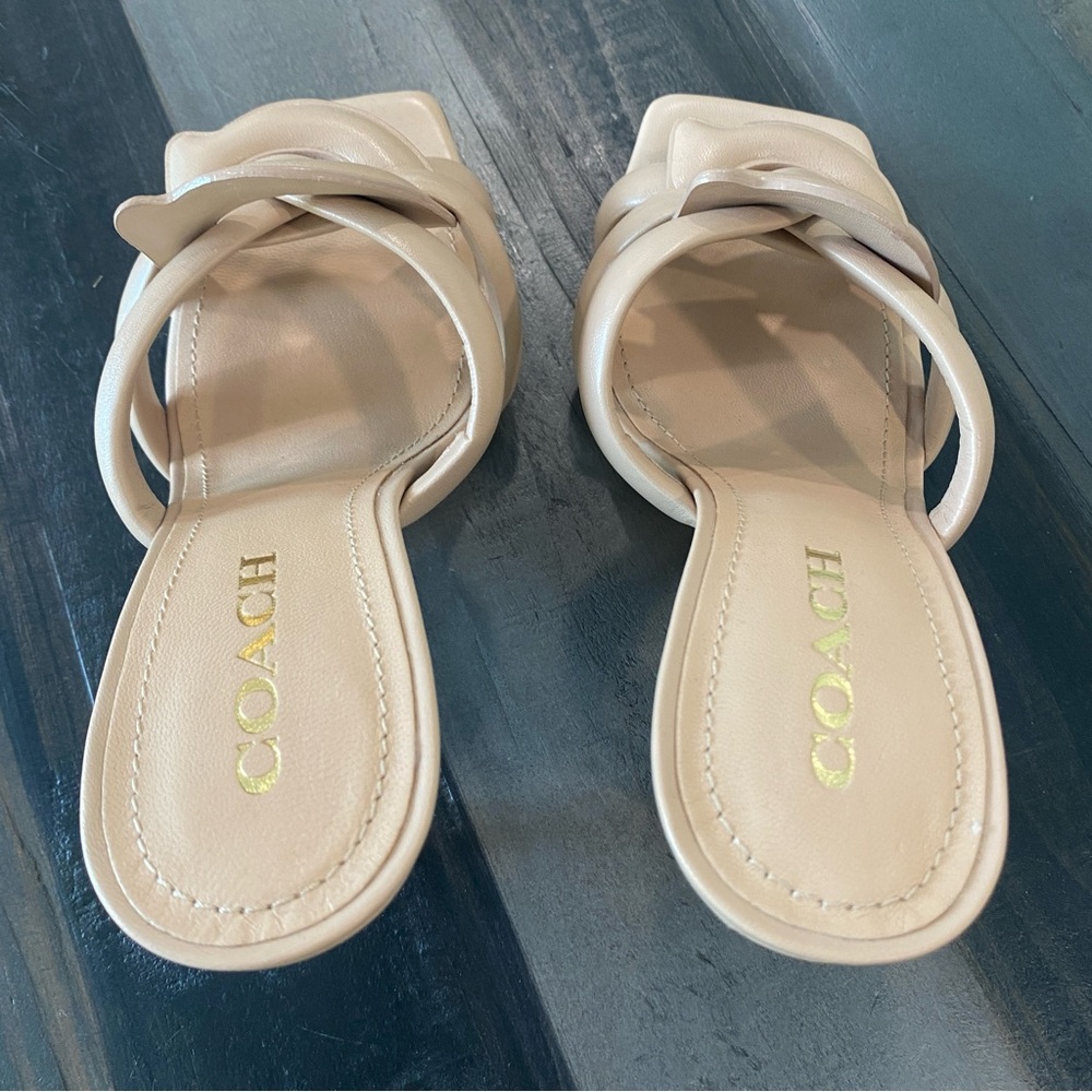 Coach Kellie Sandal; Color Nude/Beechwood; Size 9.5; Never Worn - Picture 6 of 12